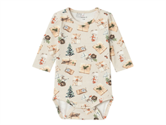 Name It peyote melange Christmas print bodysuit